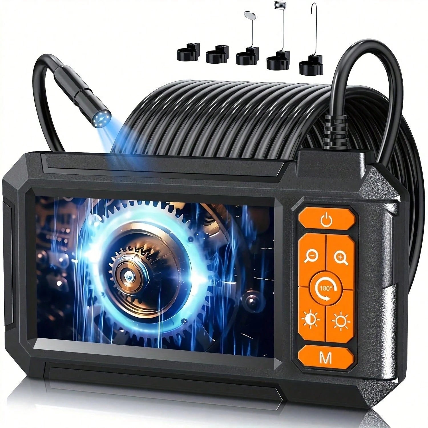 4.3" HD Digital Endoscope Inspection Camera – 8mm Waterproof Borescope - Accrosstheglobe Store