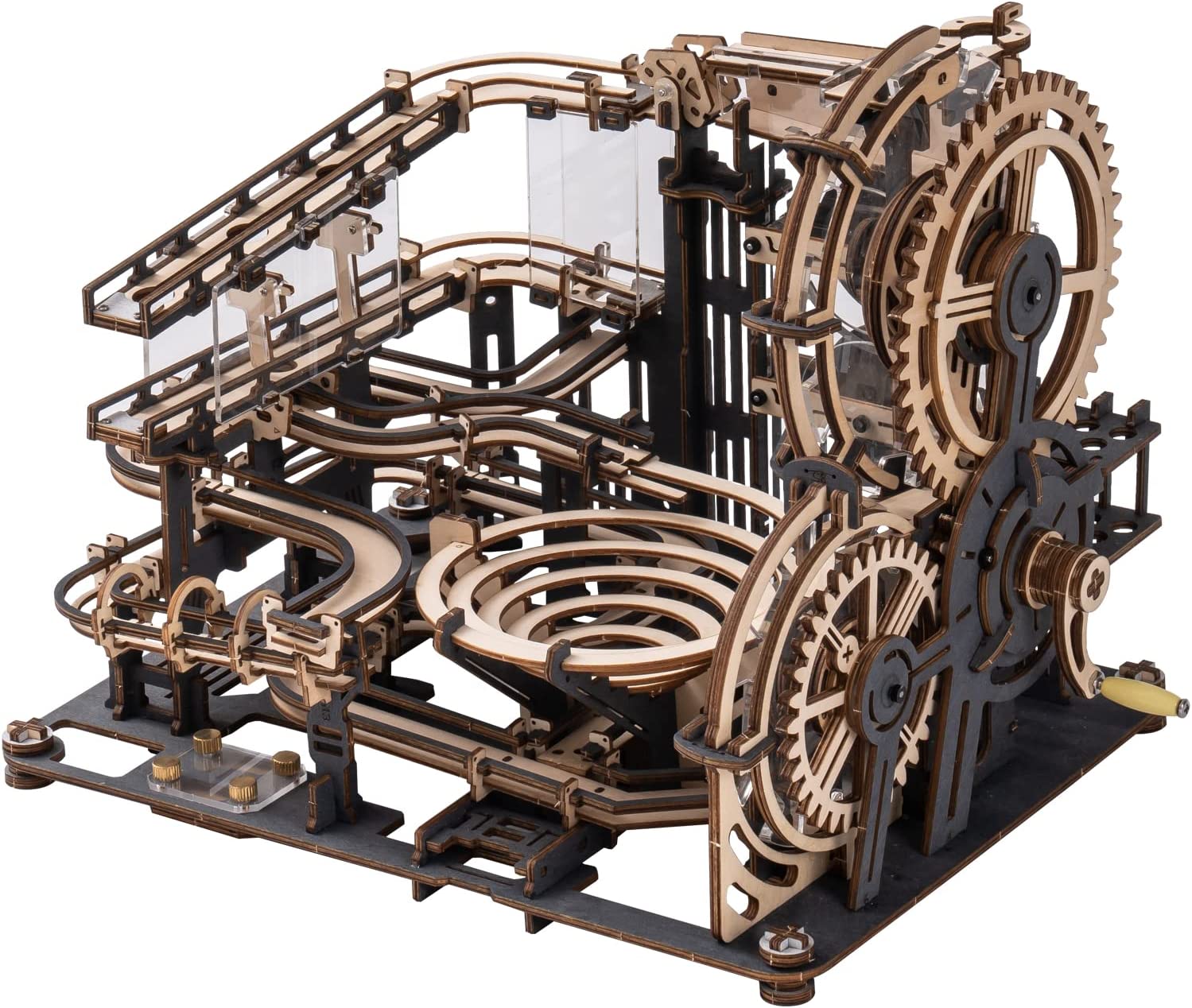 Robotime ROKR Marble Night City 3D Wooden Puzzle – Waterwheel Assembly Model Gift
