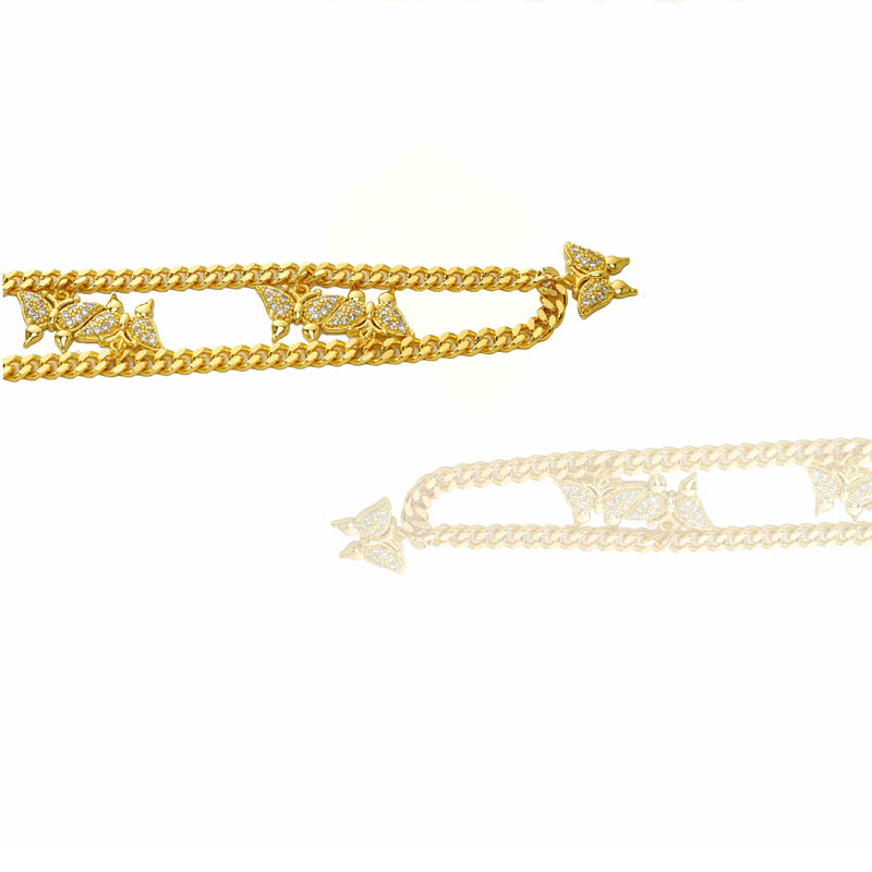 24K Gold Butterfly Tennis Necklace – Micro-Inlaid Moissanite Women’s Necklace - Accrosstheglobe Store