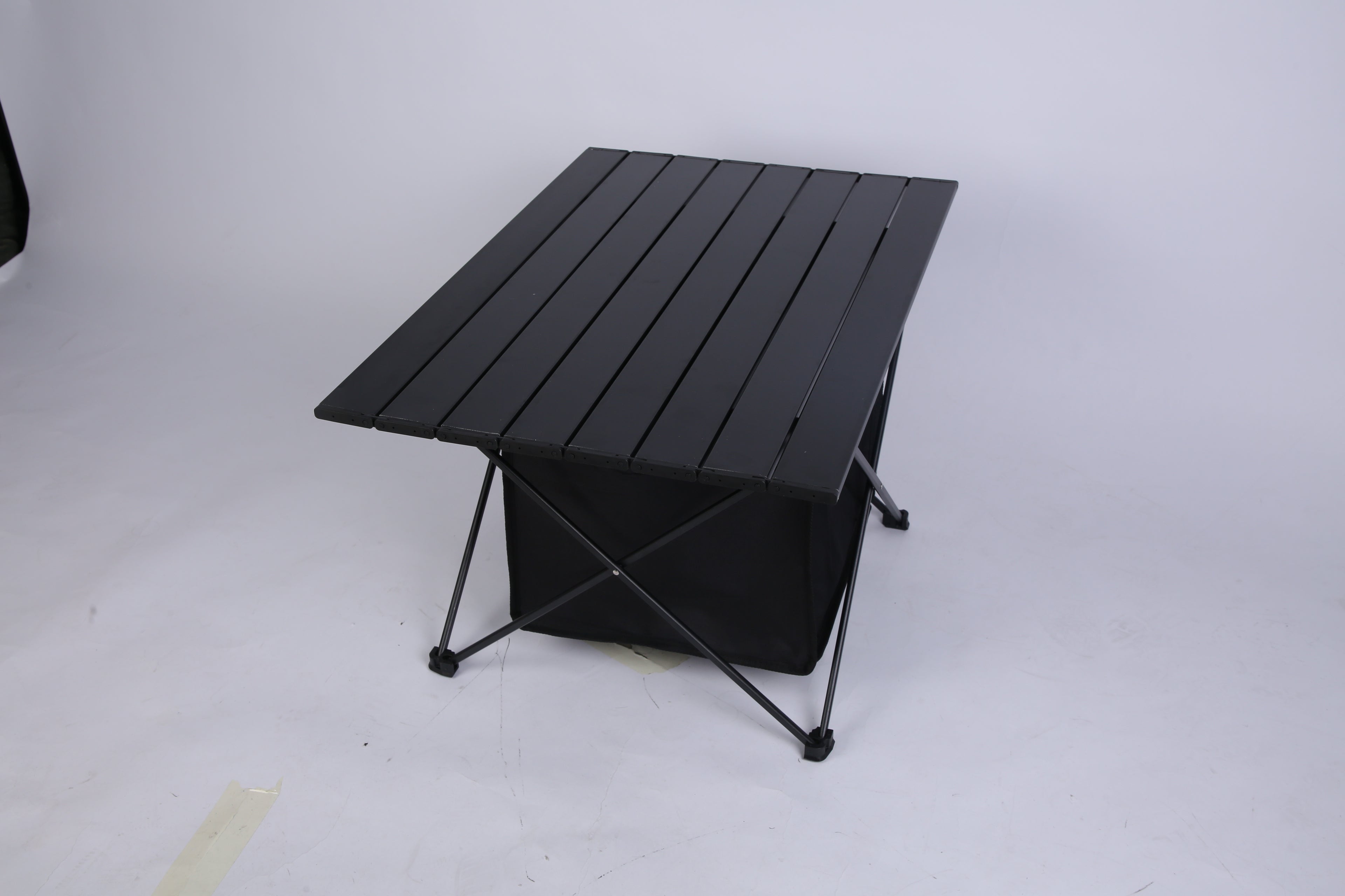 Foldable Camping Table with Storage Basket – Portable Aluminium Roll-Up Table - Accrosstheglobe Store