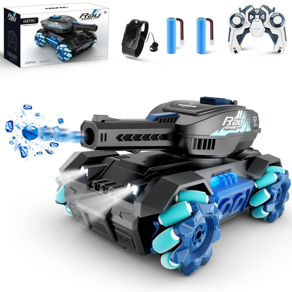RC Tank Toy – 4WD Remote Control Car with 2.4G Gesture Control & Water Bomb - Accrosstheglobe Store