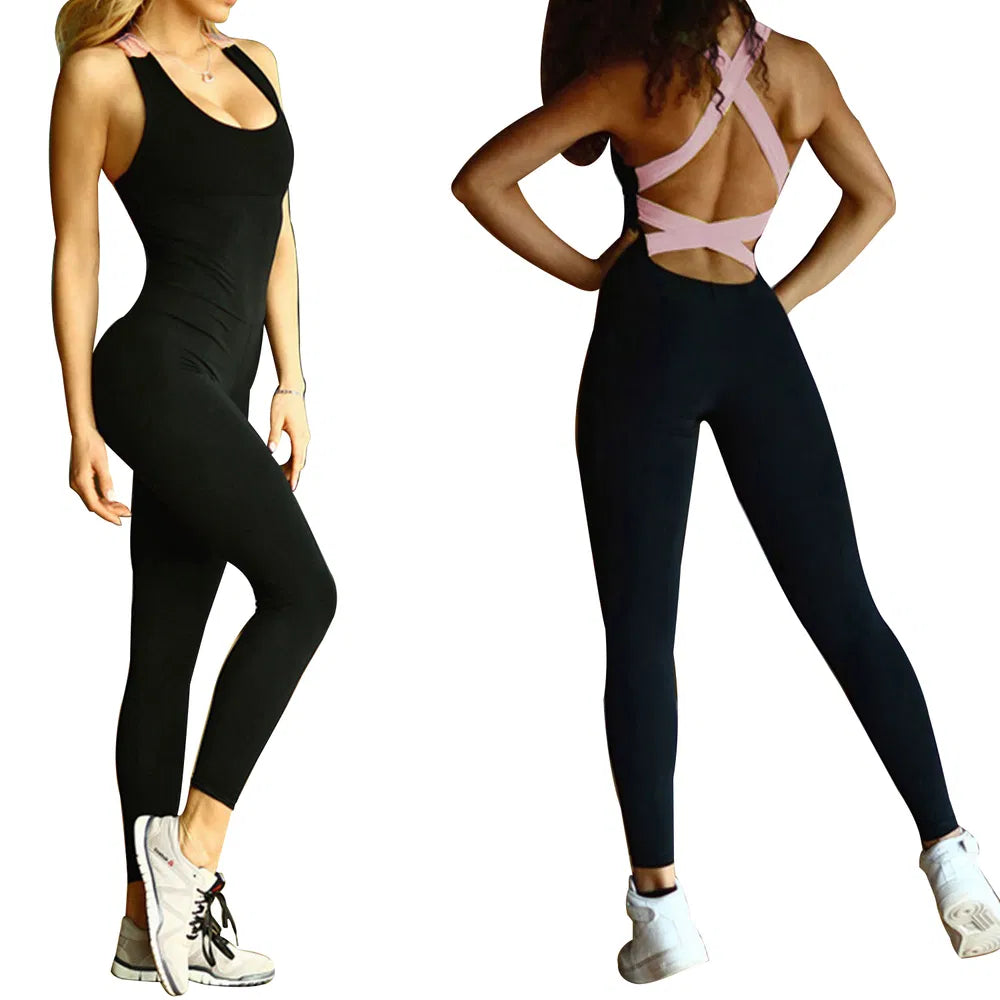 Women’s Sports Yoga Jumpsuit – Gym Workout Fitness One-Piece Suit - Accrosstheglobe Store