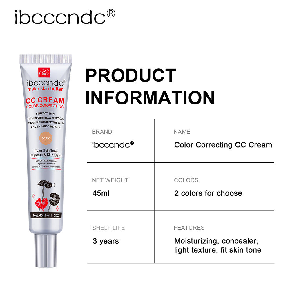Moisturizing CC Cream – Waterproof Anti-Sweat Concealer & Skin Correcting Makeup - Accrosstheglobe Store