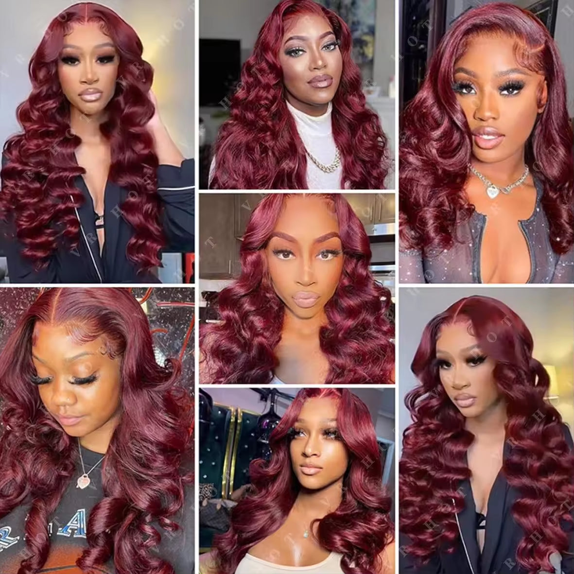 Body Wave Human Hair Wig 13x4 HD Burgundy Lace Front Wig Human Hair With Aligned Cuticle Brazilian Wig - Accrosstheglobe Store