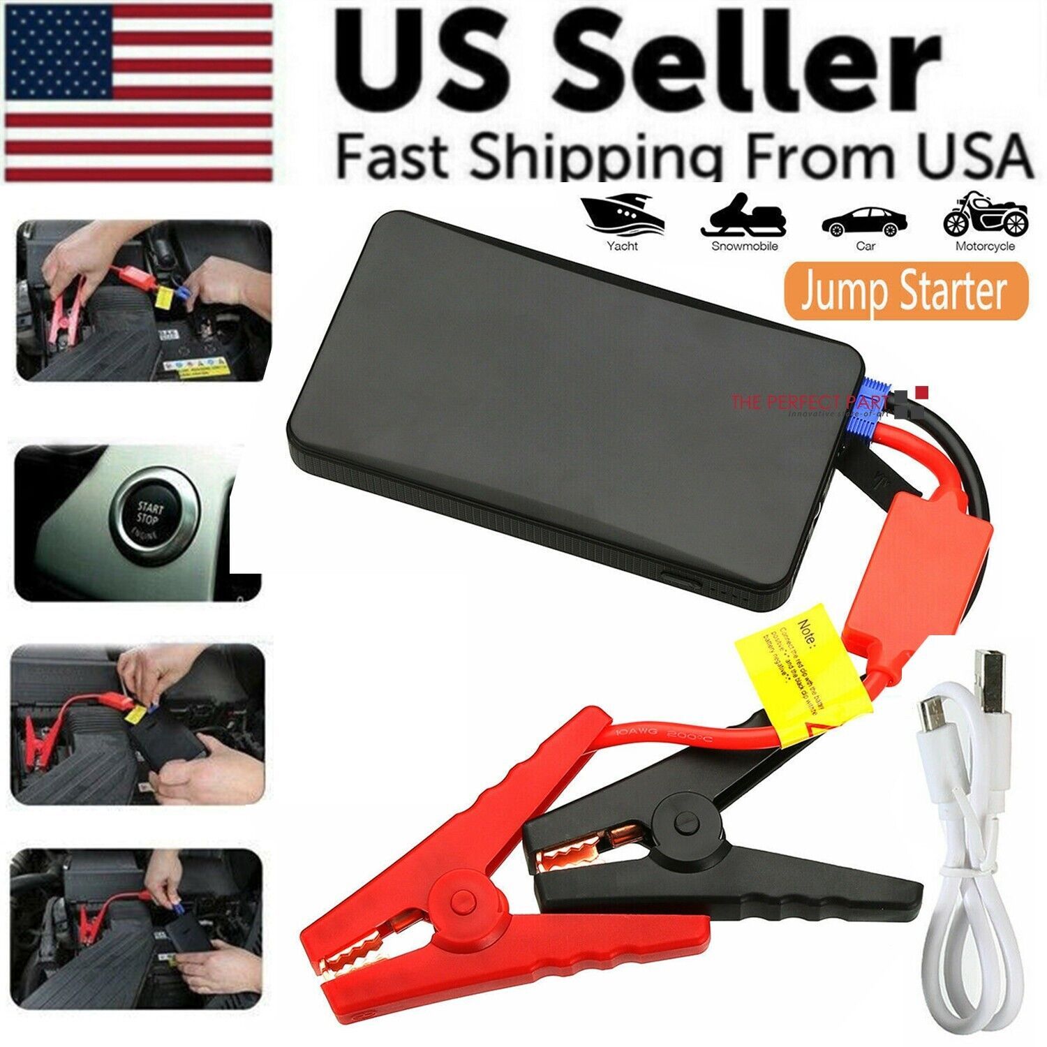 20000mAh Portable Car Jump Starter & Power Bank – Mini Slim Engine Battery Charger - Accrosstheglobe Store