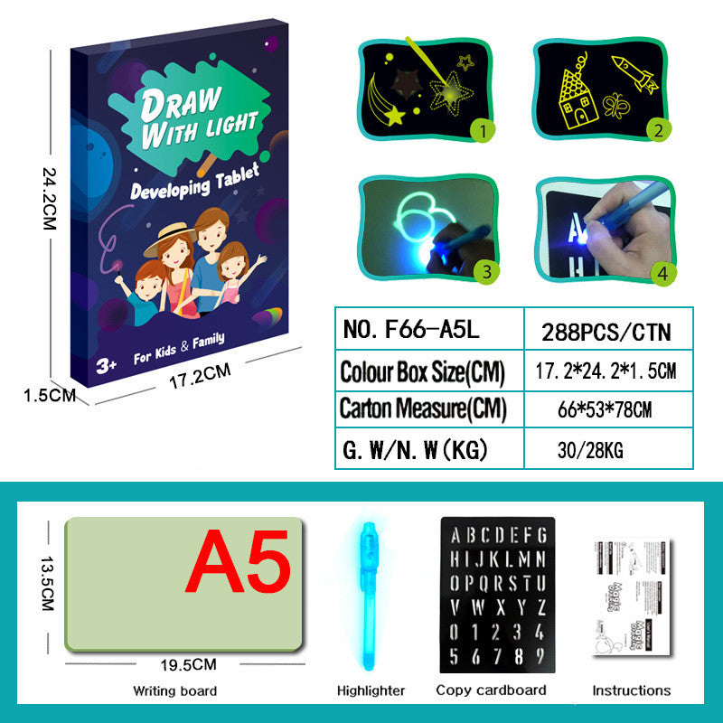 3D Magic Drawing Pad – Educational Sketchpad with 8 Light Effects for Kids