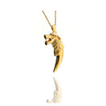24K Gold Viking Wolf Necklace – Vintage Gothic Tribal Pendant Punk Amulet - Accrosstheglobe Store