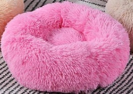 Round Plush Dog Bed for Small Dogs – Cozy Kennel Pet Nest Mat - Accrosstheglobe Store