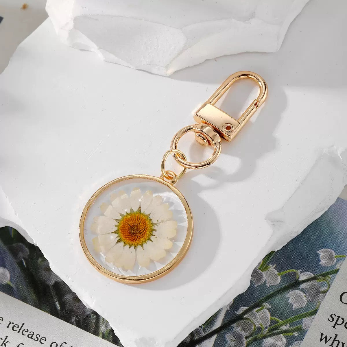 Eco-Friendly Acrylic Keychain with Tassel & Brass Ring – Stylish Bag Charm - Accrosstheglobe Store
