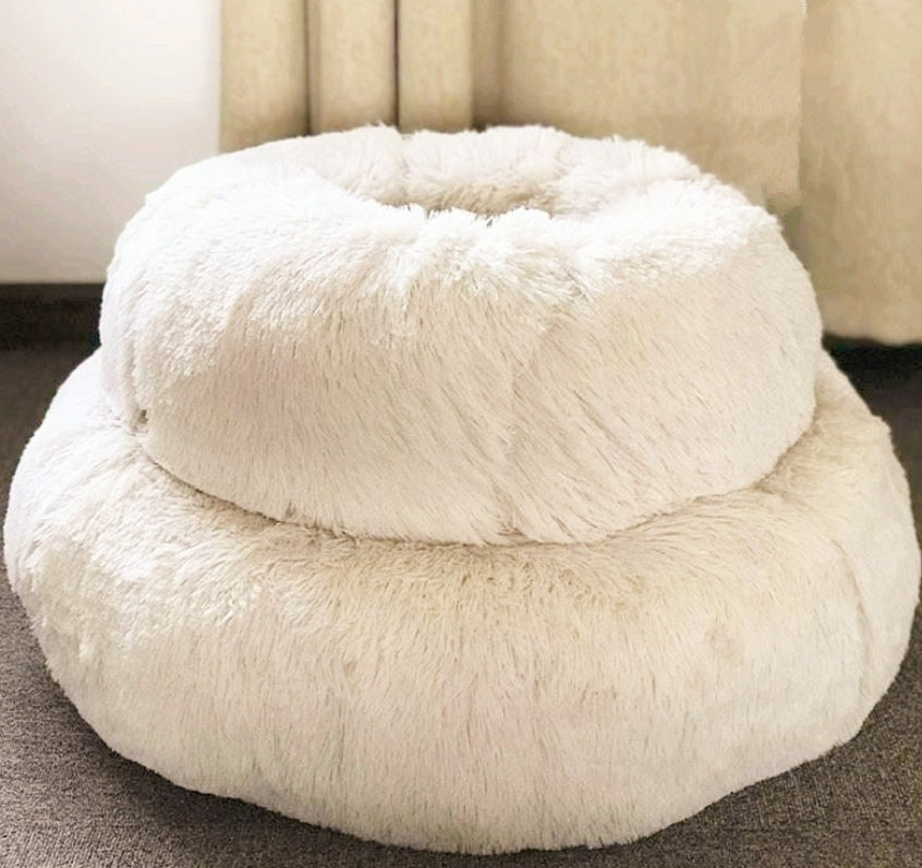 Round Plush Dog Bed for Small Dogs – Cozy Kennel Pet Nest Mat - Accrosstheglobe Store