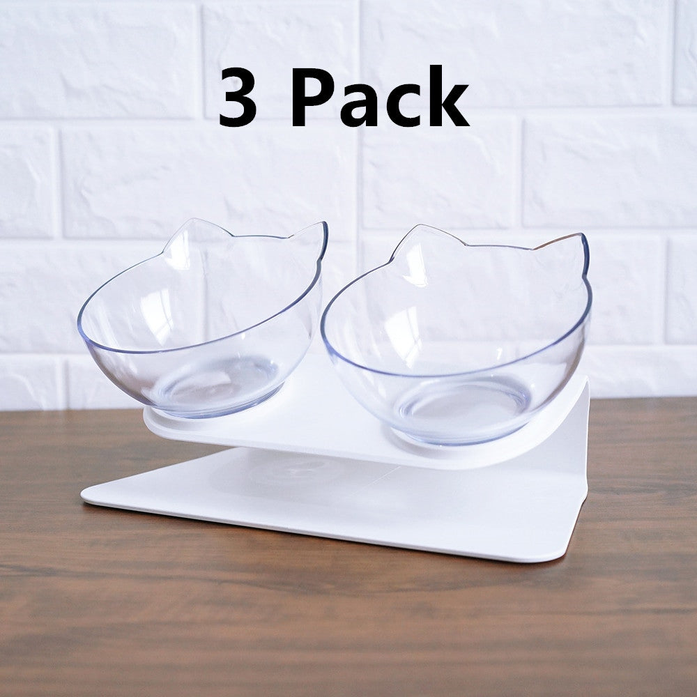 Elevated Double Cat Food Bowl – Cervical-Friendly Raised Feeding Station - Accrosstheglobe Store