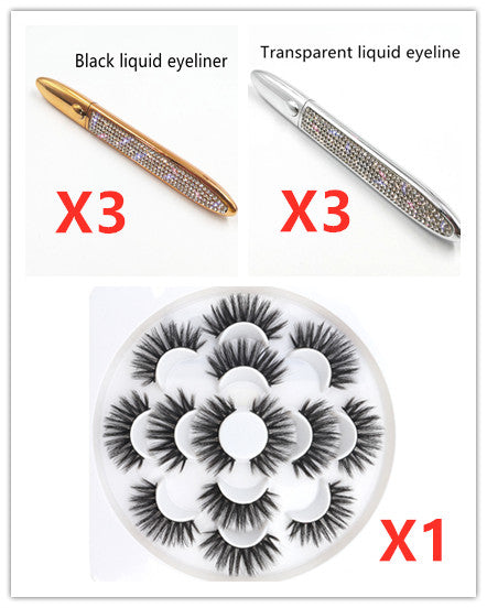 False Eyelashes Self-adhesive Eyeliner Multicolor - Accrosstheglobe Store