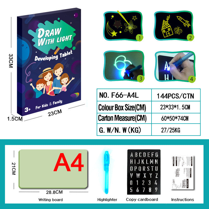 3D Magic Drawing Pad – Educational Sketchpad with 8 Light Effects for Kids