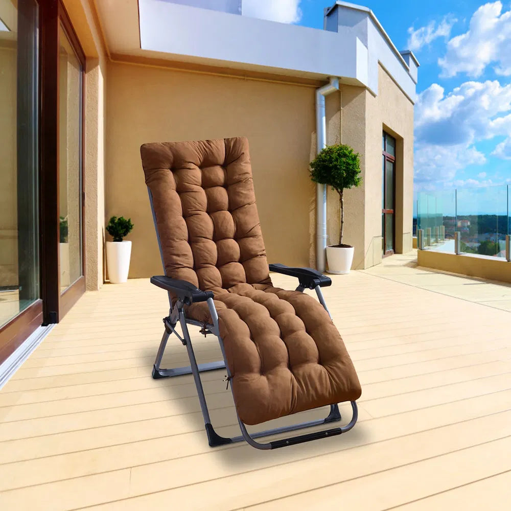 67x22" Chaise Lounger Cushion – Recliner, Rocking Chair & Deck Chair Sofa Mat - Accrosstheglobe Store