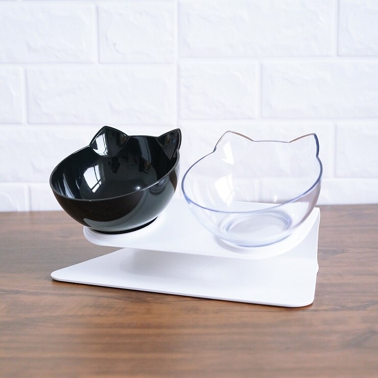 Elevated Double Cat Food Bowl – Cervical-Friendly Raised Feeding Station - Accrosstheglobe Store