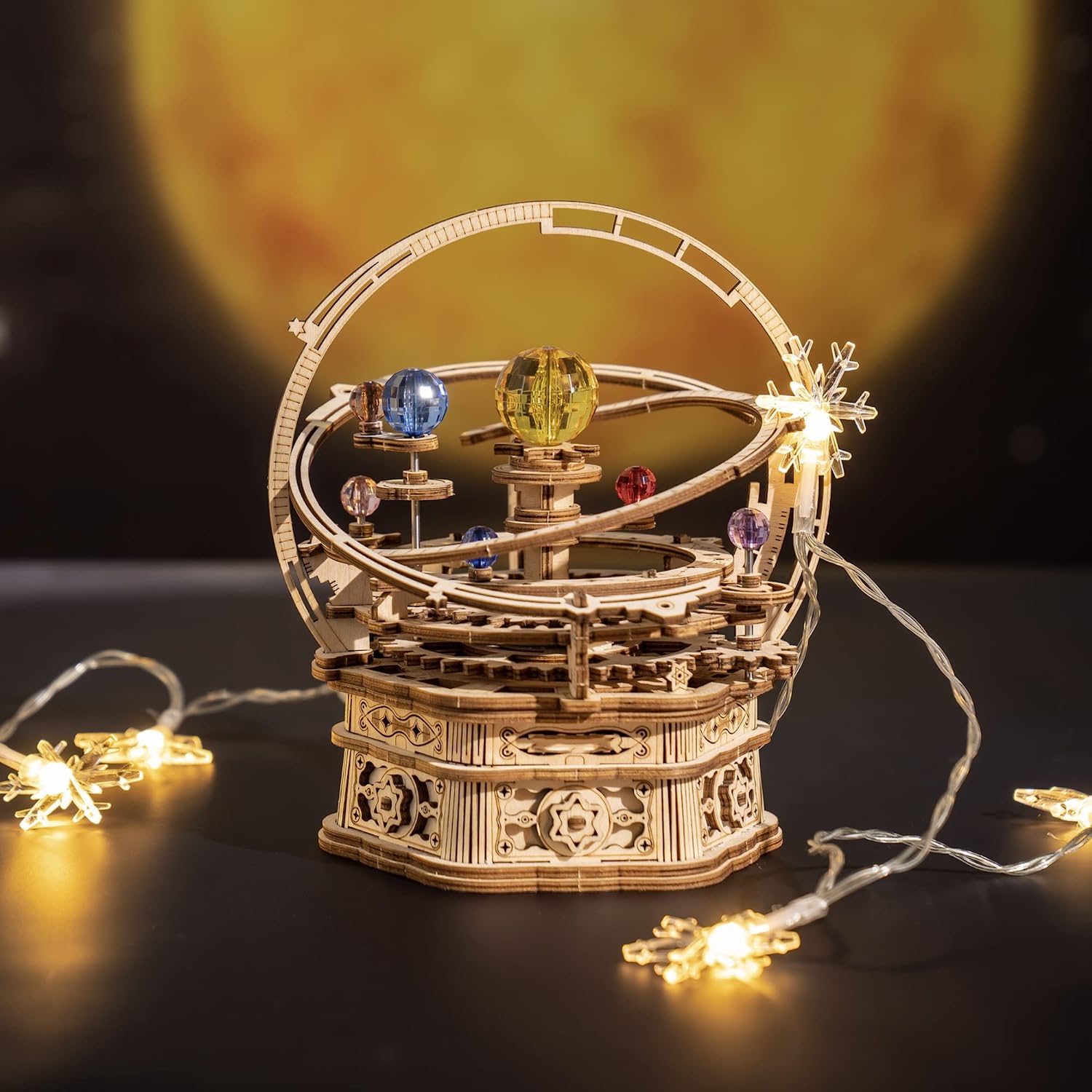 ROKR Rotating Starry Night Mechanical Music Box – 3D Wooden Puzzle AMK51