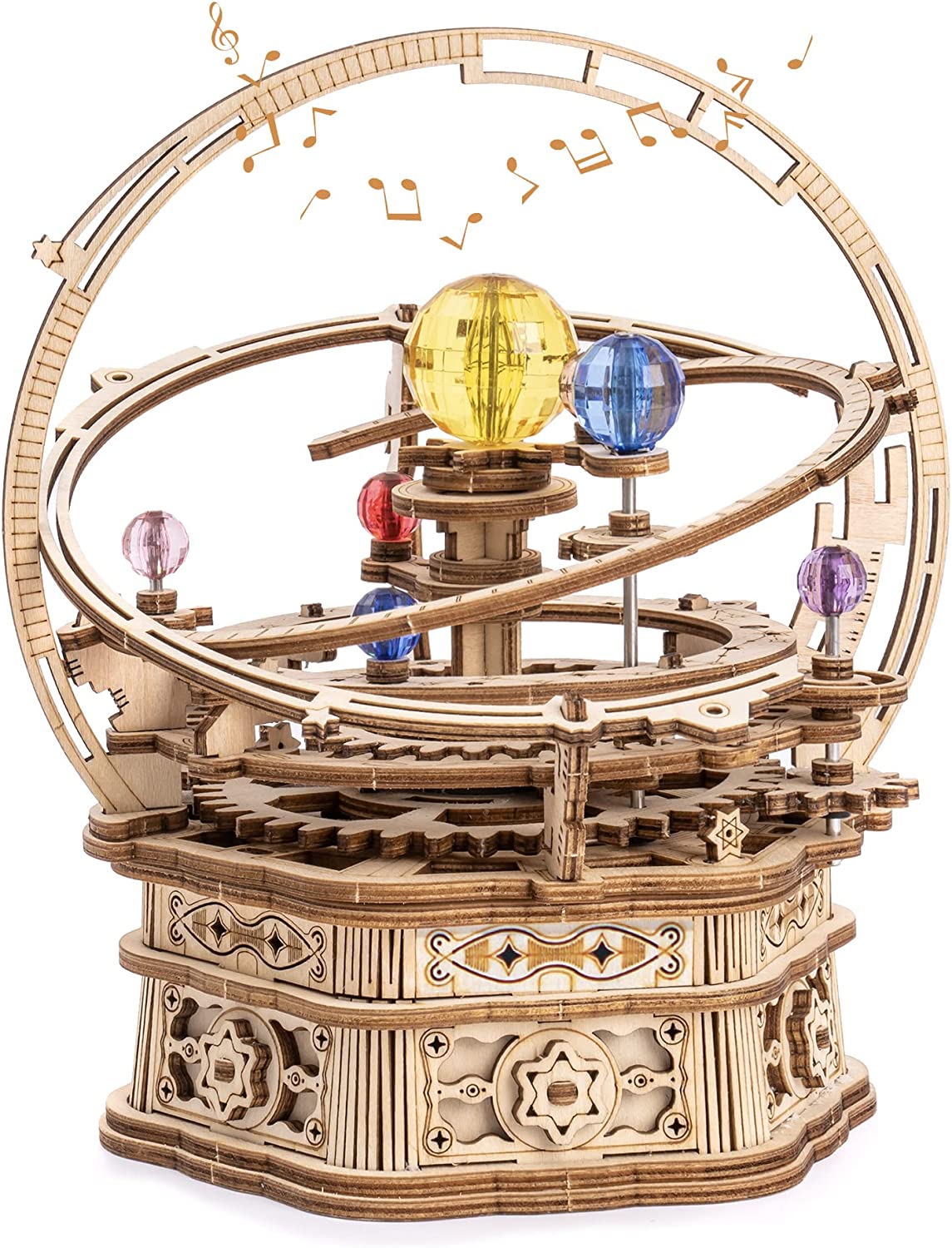 ROKR Rotating Starry Night Mechanical Music Box – 3D Wooden Puzzle AMK51