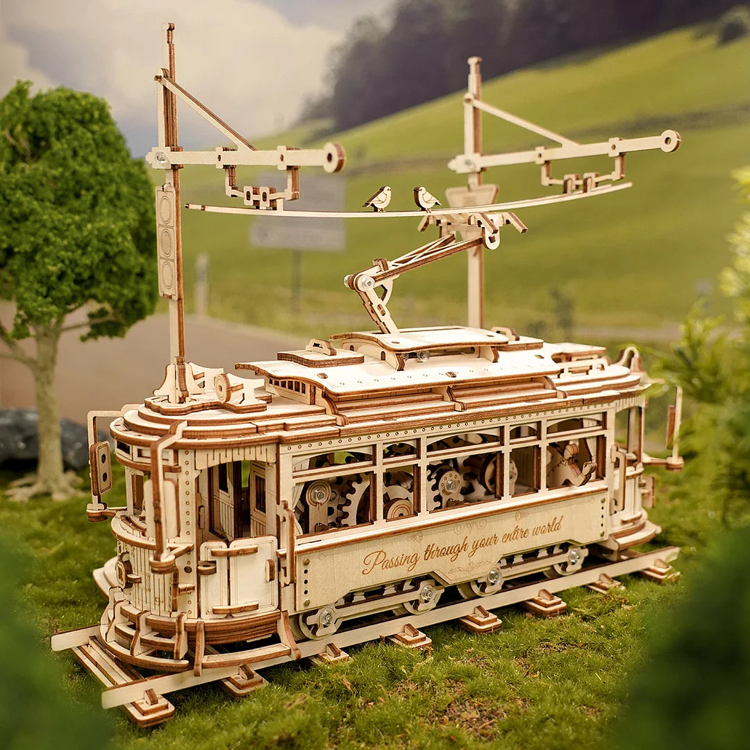 ROKR Classic City Tram 3D Wooden Puzzle – LK801 Building Toy Christmas Gift - Accrosstheglobe Store