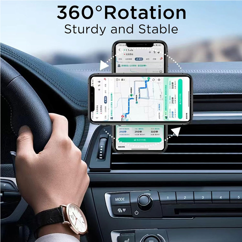 Adjustable Magnetic Car Phone Holder – 360° Rotation, 51 Magnets, Zinc Alloy - Accrosstheglobe Store
