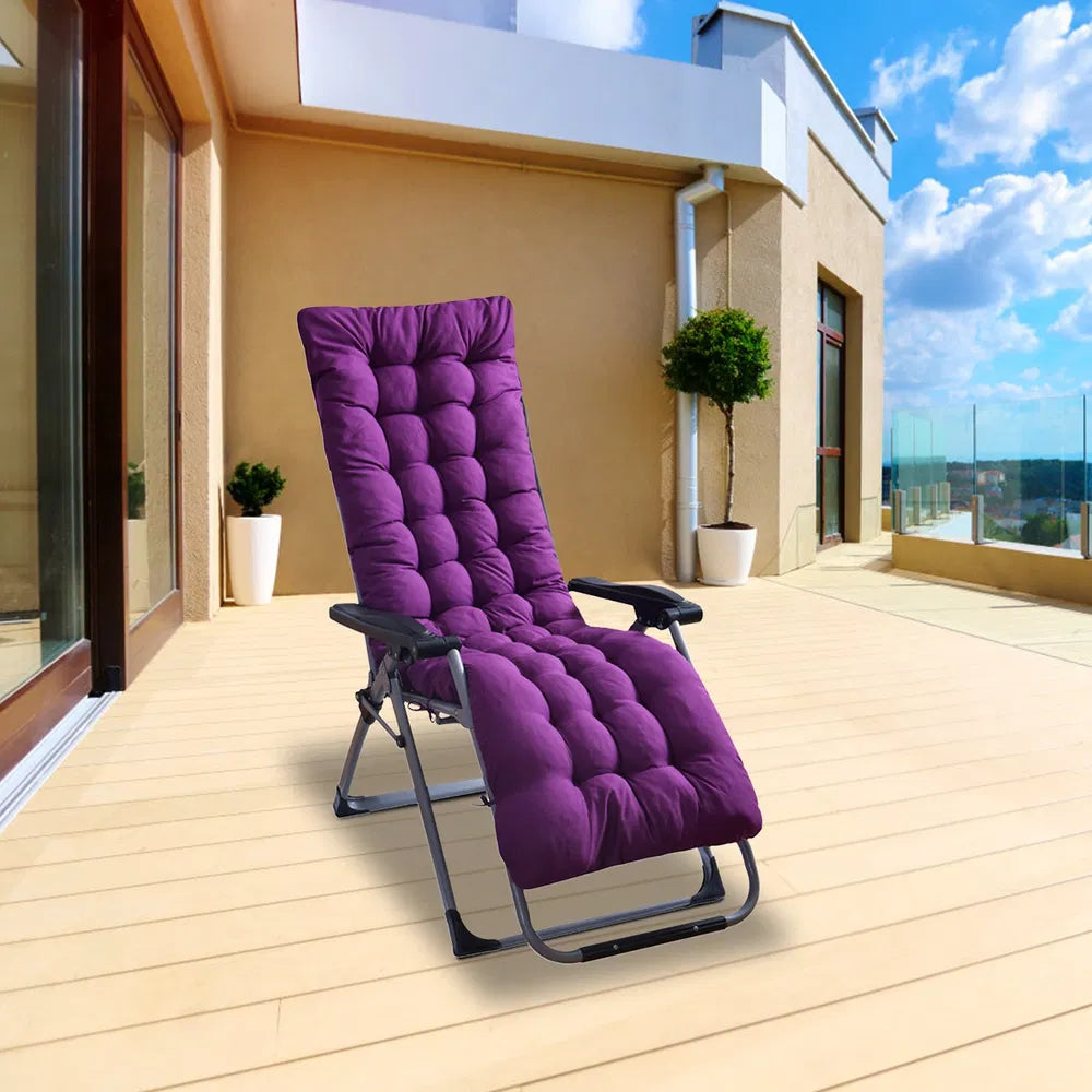 67x22" Chaise Lounger Cushion – Recliner, Rocking Chair & Deck Chair Sofa Mat - Accrosstheglobe Store