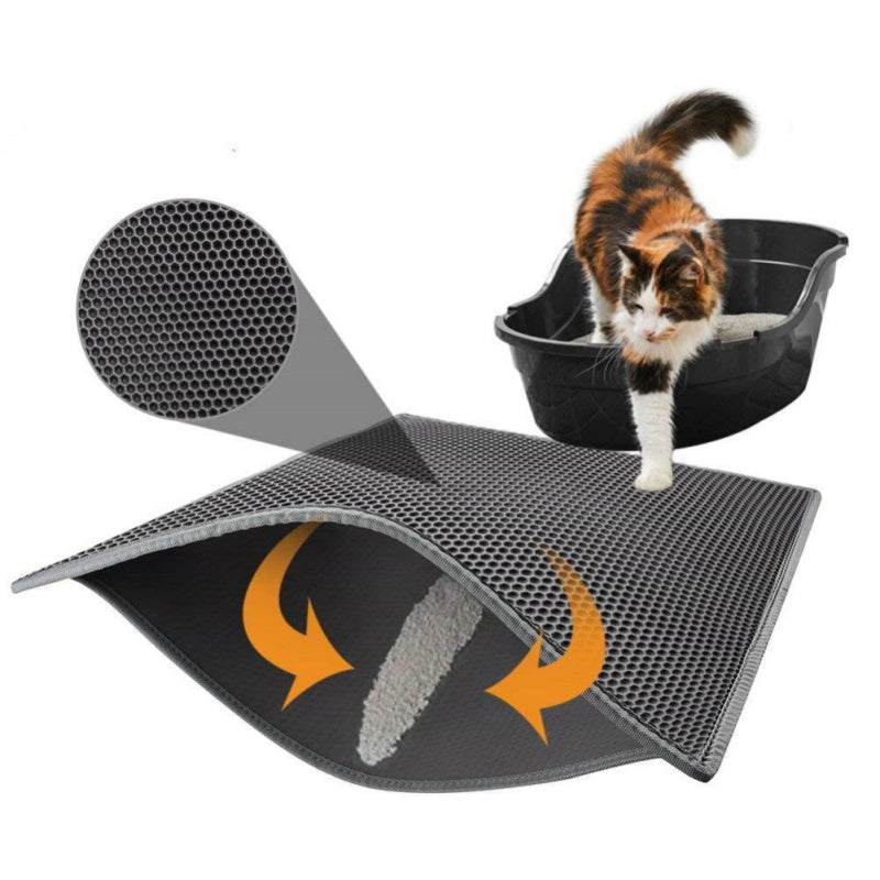 Honeycomb Waterproof Cat Litter Pad – Urine-Proof Training Mat - Accrosstheglobe Store