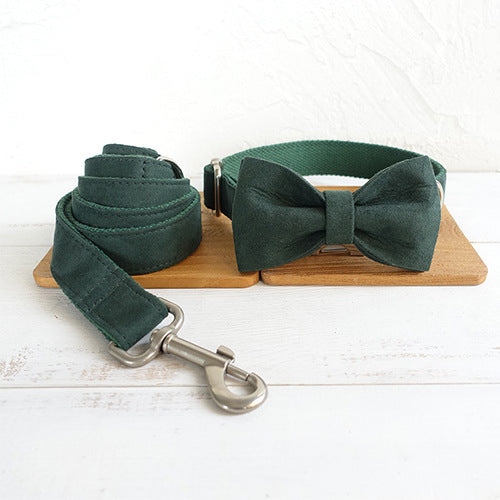 MUTTCO Bow Tie Dog Collar & Leash Set – Stylish Pet Traction Set - Accrosstheglobe Store