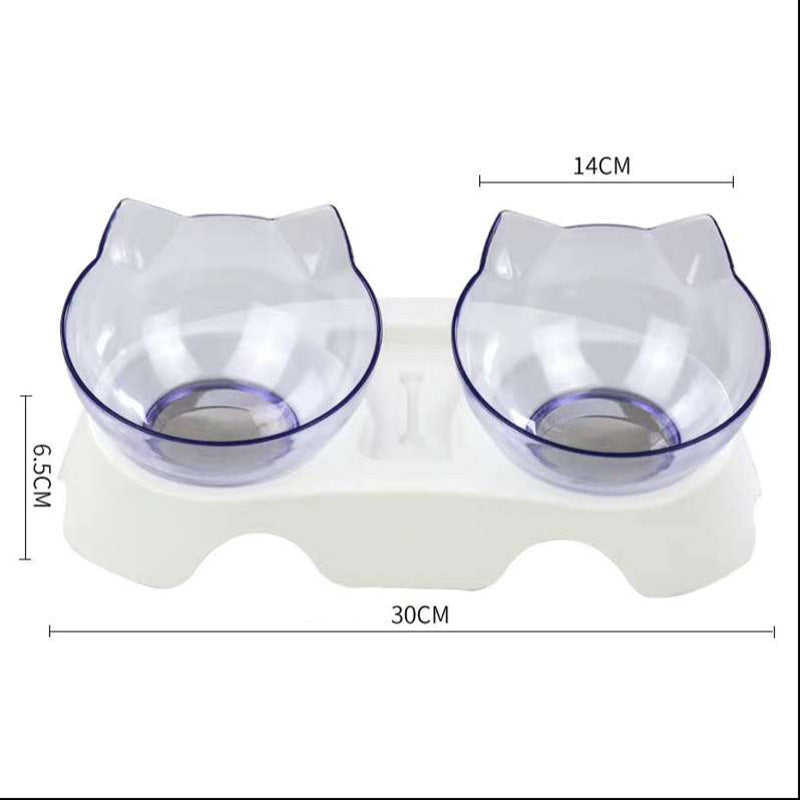Elevated Double Cat Food Bowl – Cervical-Friendly Raised Feeding Station - Accrosstheglobe Store