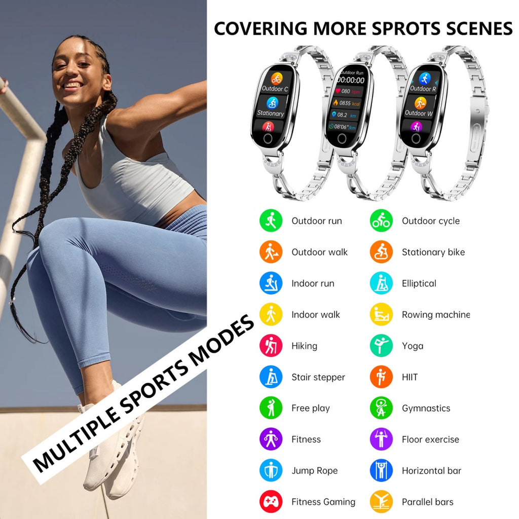 Smart Watch with Menstrual Cycle Tracking – Heart Rate, BP, Sleep & Step Tracker for Women - Accrosstheglobe Store