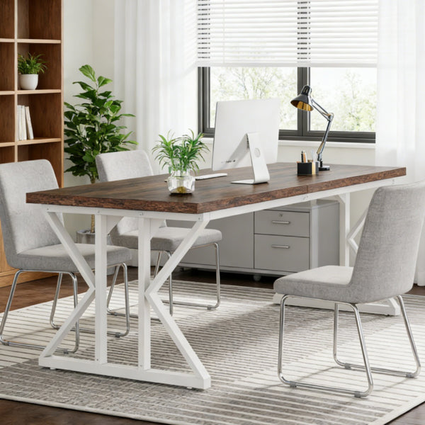 Executive Office Desk – Large Spacious Work Surface for Home & Office - Accrosstheglobe Store