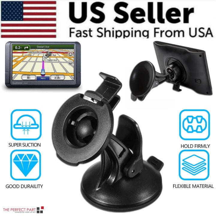 Car Suction Cup GPS Mount Holder for Garmin Nuvi – Windshield Dashboard Stand - Accrosstheglobe Store