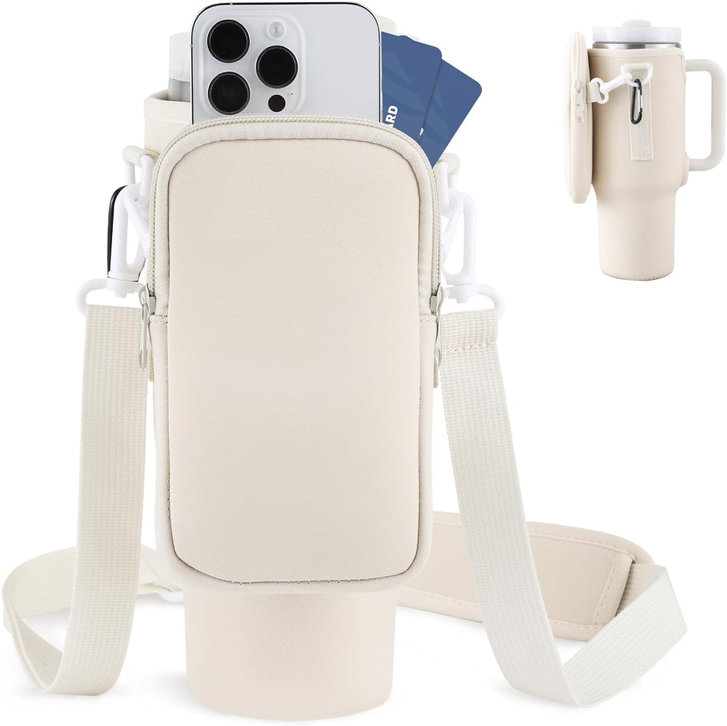 Slok Water Bottle Carrier Bag – Adjustable Strap Holder for 40oz Tumblers