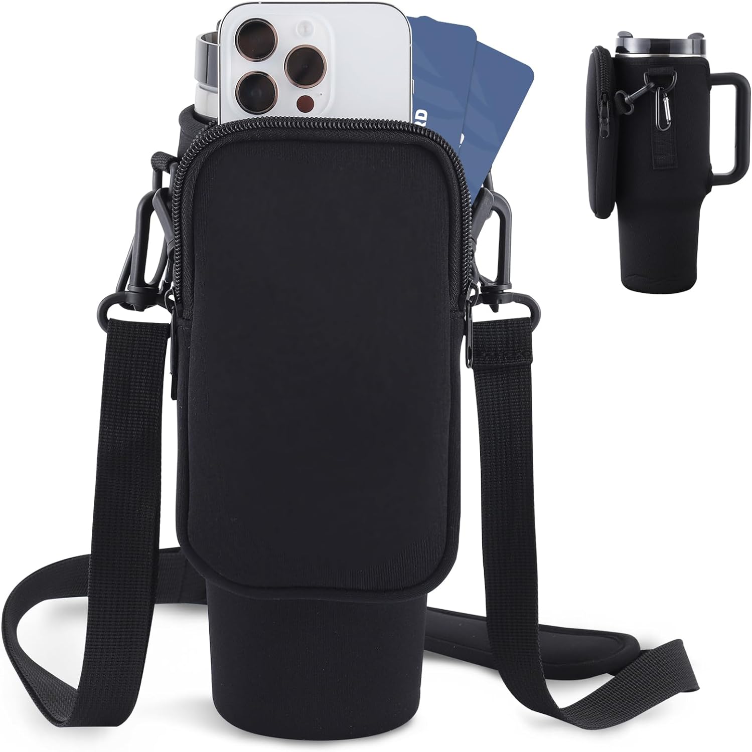 Slok Water Bottle Carrier Bag – Adjustable Strap Holder for 40oz Tumblers