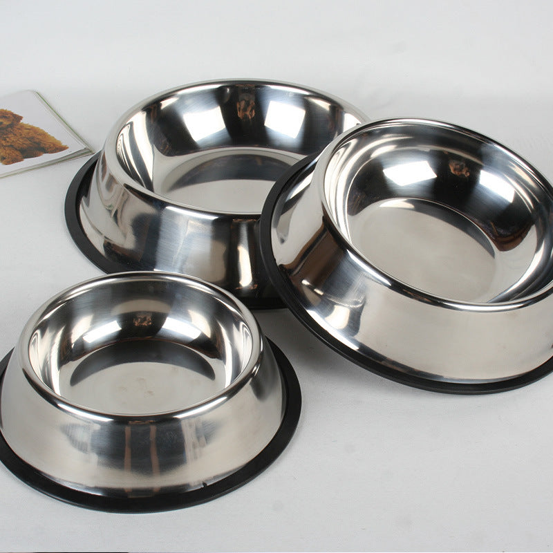 Classic Stainless Steel Pet Food & Water Bowl for Dogs & Cats - Accrosstheglobe Store