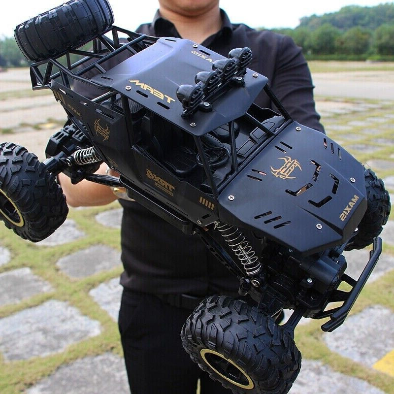 4WD RC Rock Crawler Off-Road Truck – Metal Shell, LED Headlights & Rechargeable - Accrosstheglobe Store