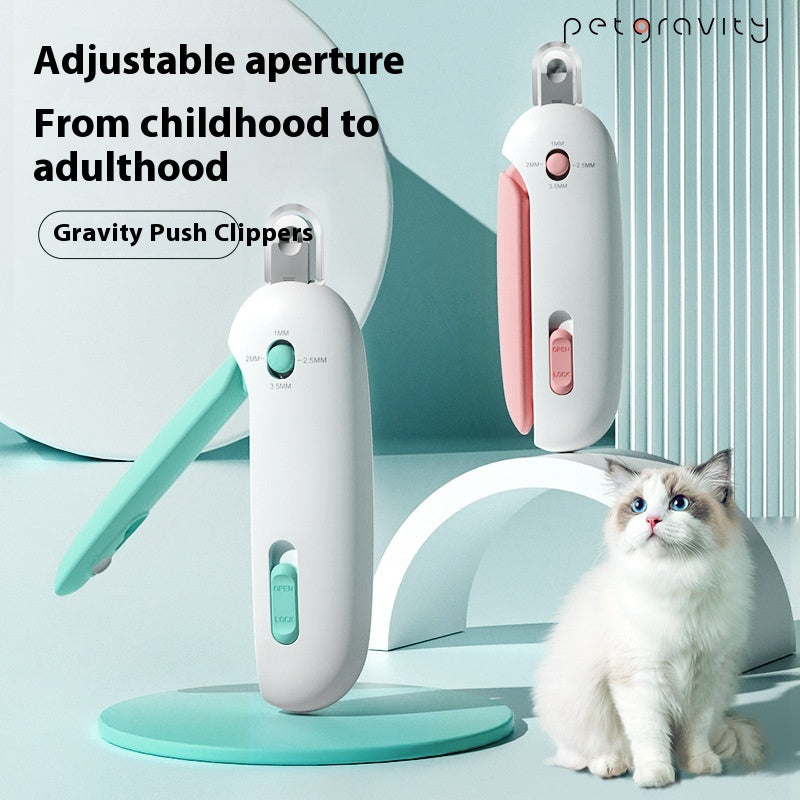Cat Nail Scissors with Gravity Push – Professional Pet Claw Trimmer - Accrosstheglobe Store
