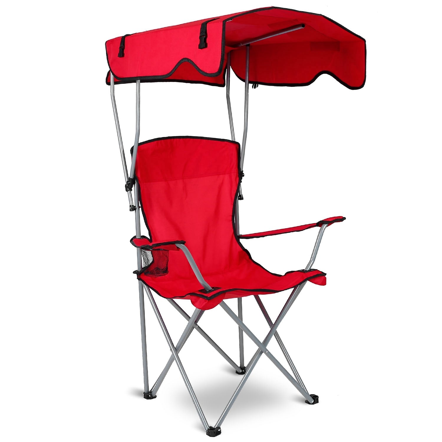 Foldable Camping Chair with Canopy & Cup Holder – 330 lbs Capacity Outdoor Chair