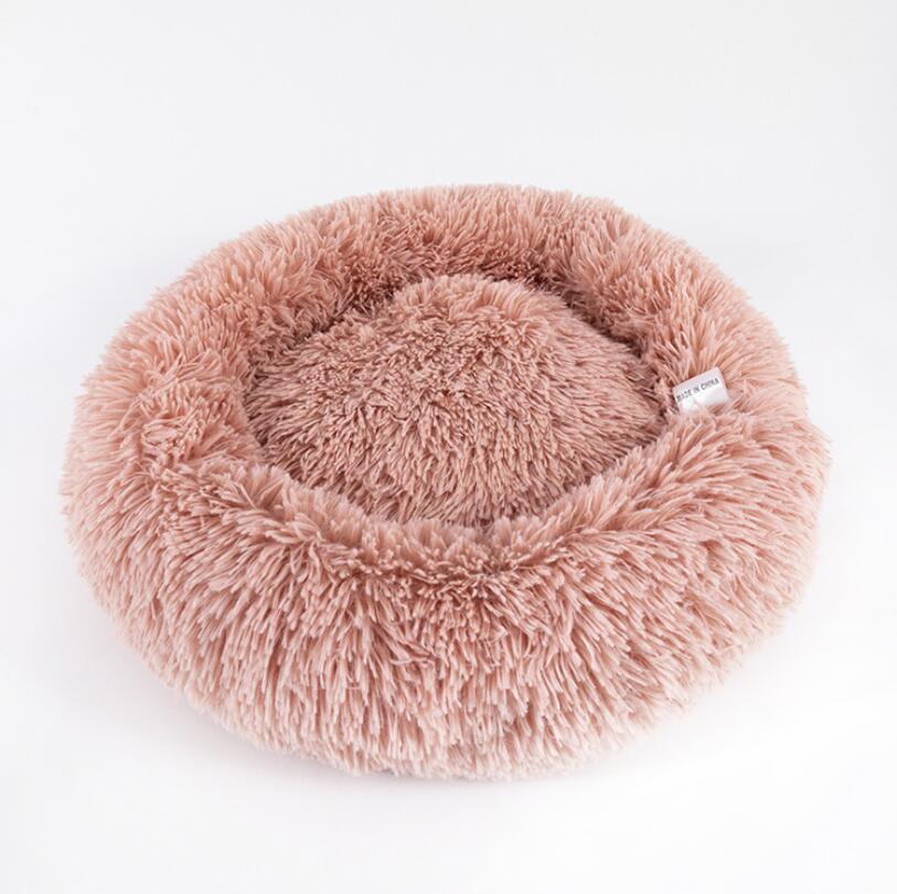 Round Plush Dog Bed for Small Dogs – Cozy Kennel Pet Nest Mat - Accrosstheglobe Store