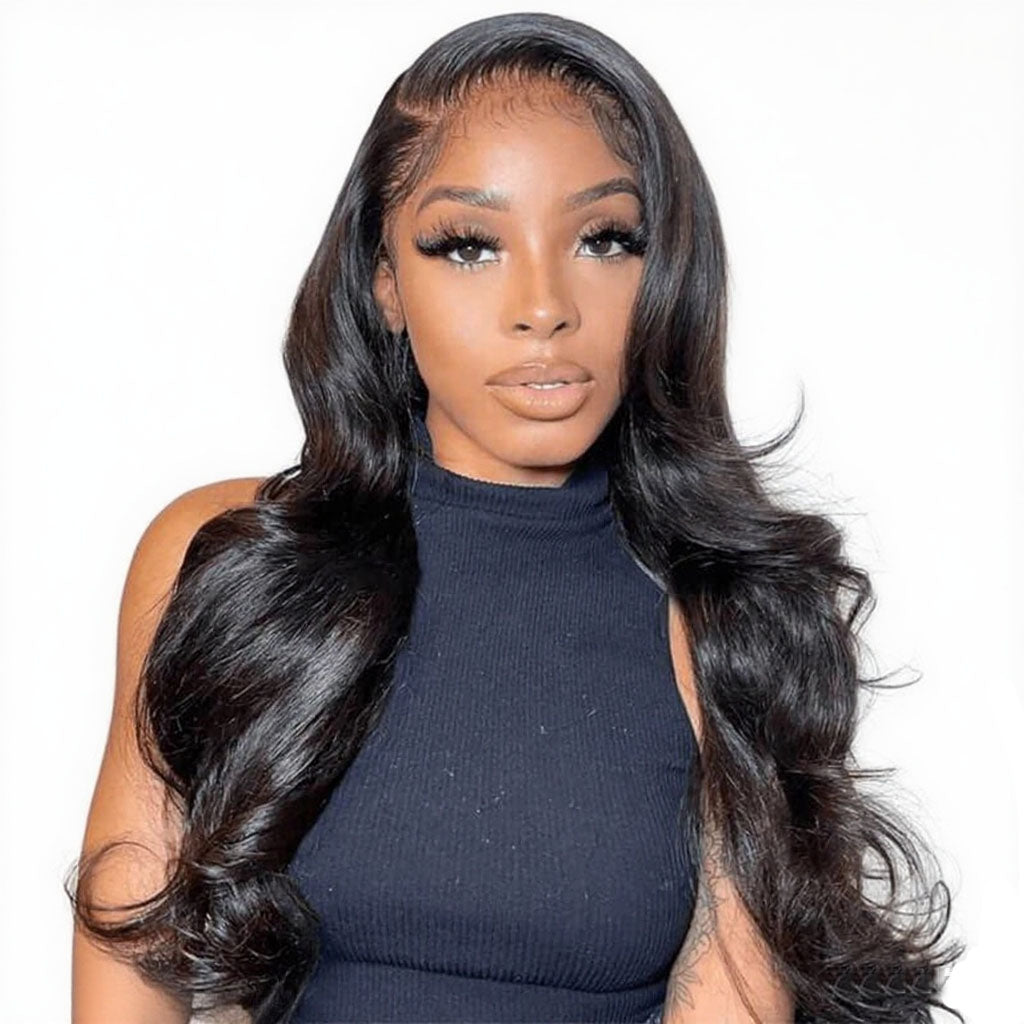 13x4 Lace Front Human Hair Wigs Natural Color Body Wave Density - Accrosstheglobe Store