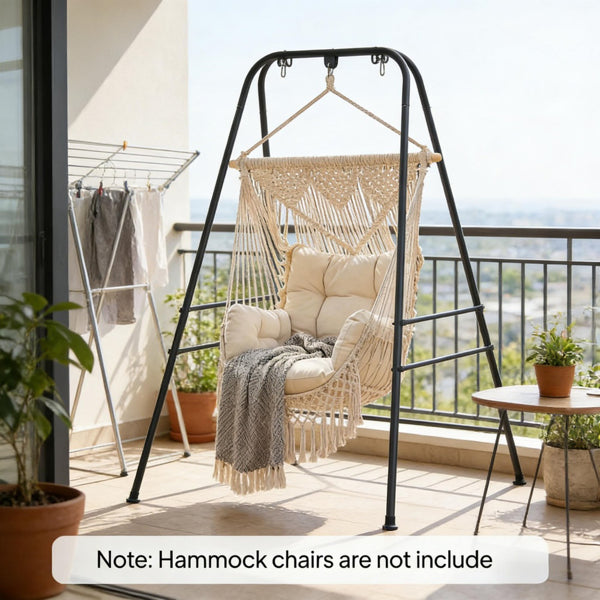 Freestanding Hammock Chair Stand – Durable Steel Frame for Indoor & Outdoor Use - Accrosstheglobe Store