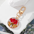 Handmade Resin Pressed Flower Keychain – Unique Botanical Bag Charm Gift - Accrosstheglobe Store