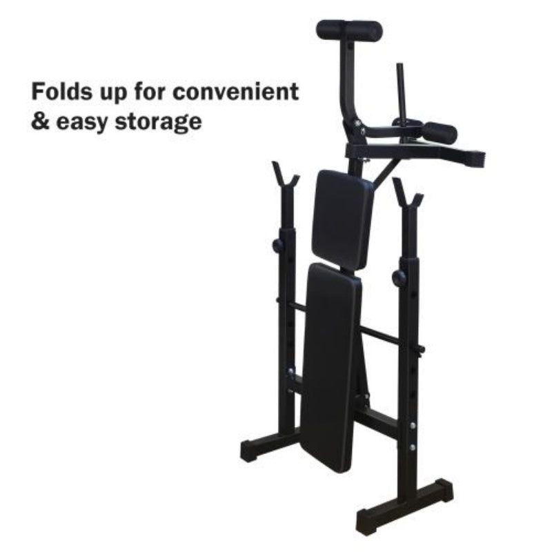 Olympic Weight Bench with Squat Rack – Full Body Home Gym Workout Station - Accrosstheglobe Store