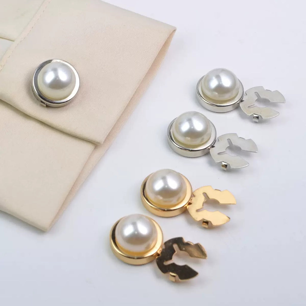 Luxury Rhinestone Button Covers – Clip-On Shirt Cufflink Pins for Men & Women - Accrosstheglobe Store