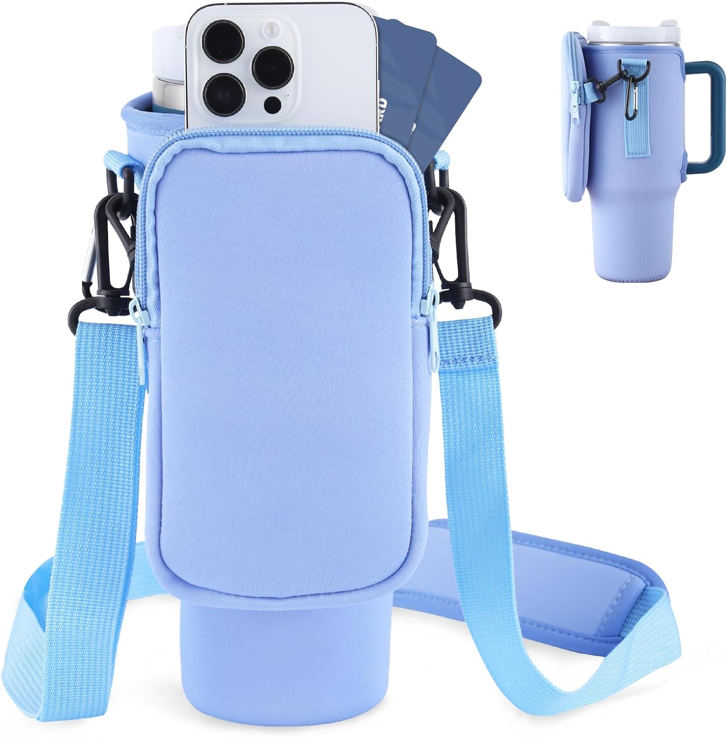 Slok Water Bottle Carrier Bag – Adjustable Strap Holder for 40oz Tumblers