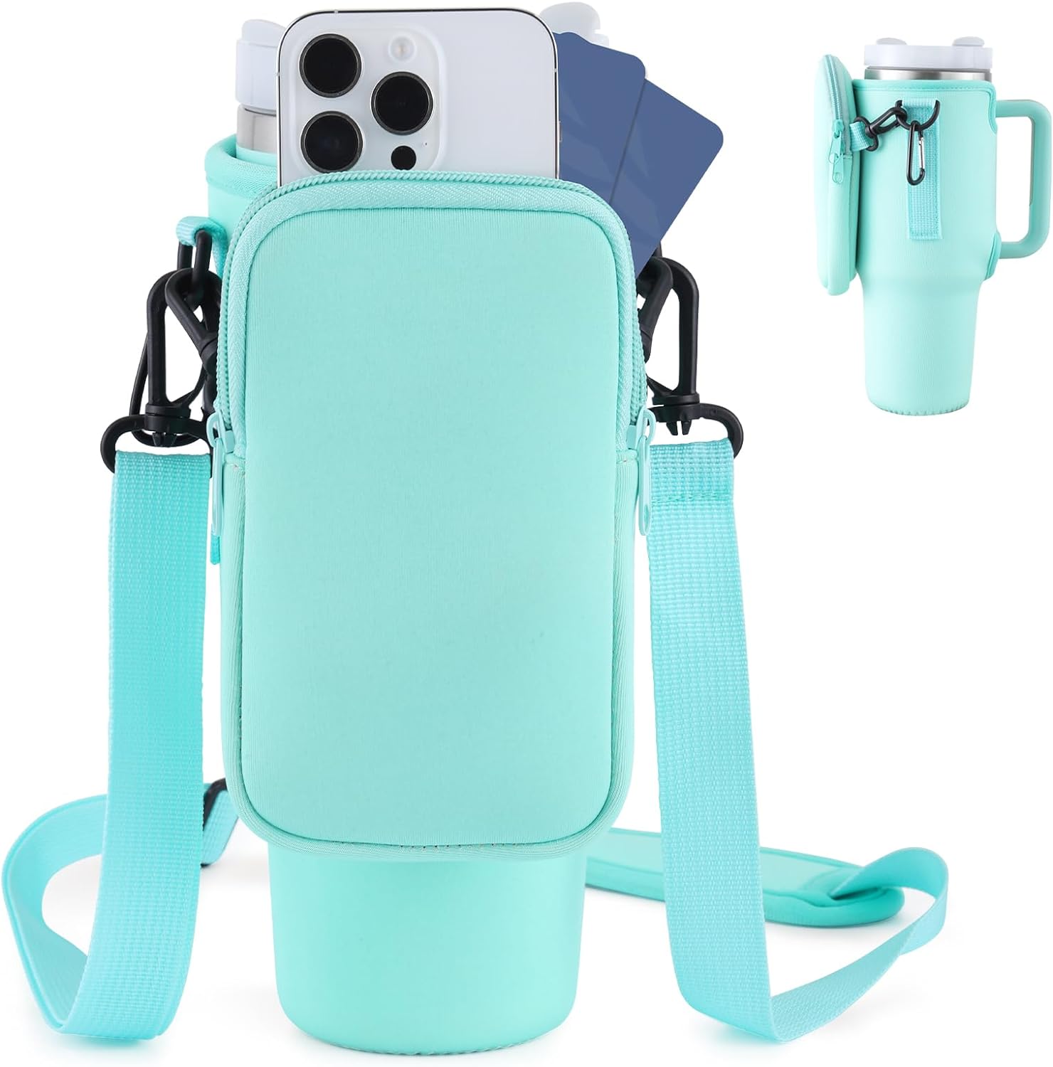 Slok Water Bottle Carrier Bag – Adjustable Strap Holder for 40oz Tumblers