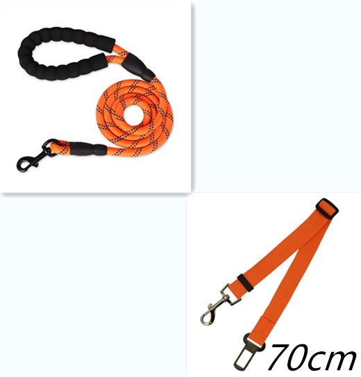 Reflective Nylon Dog Leash – Strong & Safe Pet Walking Rope - Accrosstheglobe Store