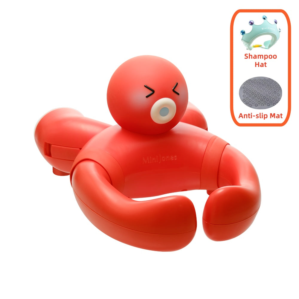 MiniJones Baby Bath Stand – Suction Cup Wall-Mounted Adjustable Shower Holder