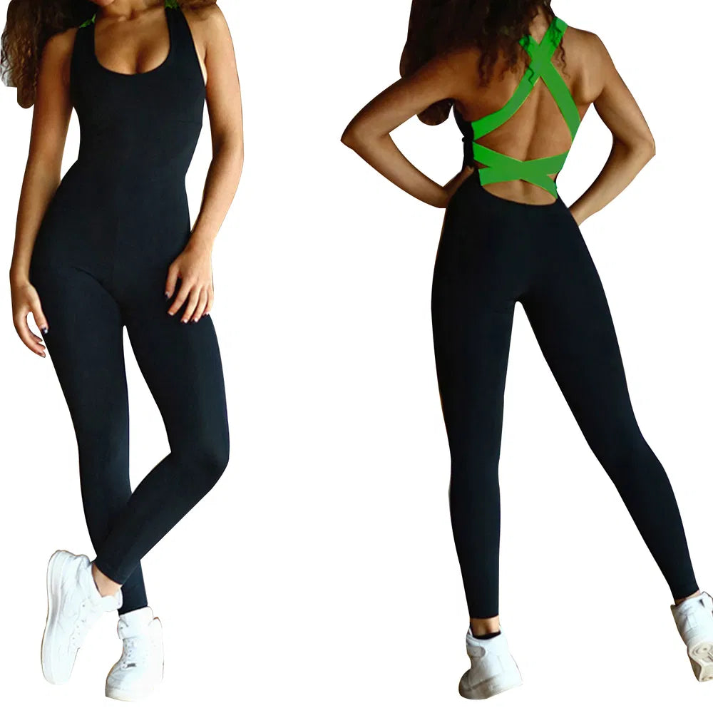 Women’s Sports Yoga Jumpsuit – Gym Workout Fitness One-Piece Suit - Accrosstheglobe Store