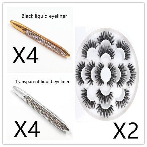 False Eyelashes Self-adhesive Eyeliner Multicolor - Accrosstheglobe Store