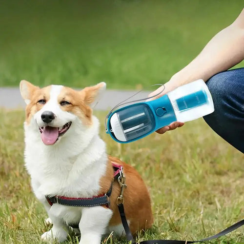 3-in-1 Dog Water Cup, Food Bowl & Waste Bag Dispenser for Walks - Accrosstheglobe Store