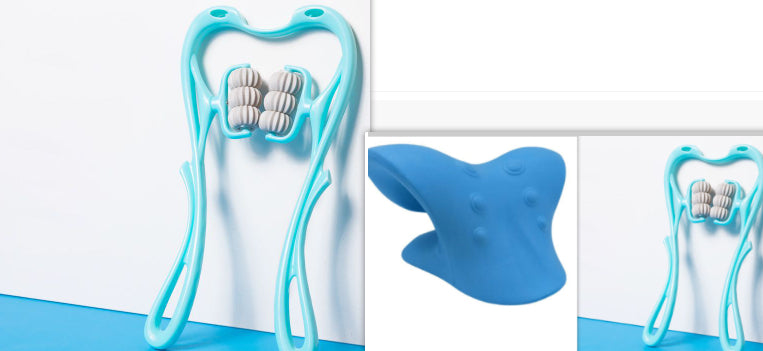 6-Wheel Manual Neck Massager Roller – Multifunctional Massage Relief Tool